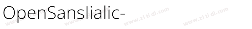 OpenSansIialic字体转换