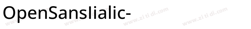 OpenSansIialic字体转换