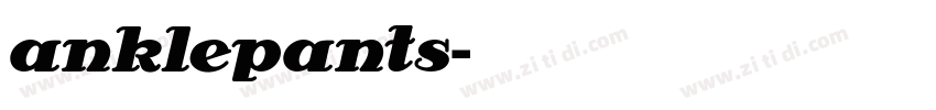 anklepants字体转换