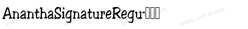 AnanthaSignatureRegu字体转换