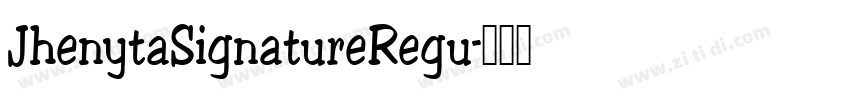 JhenytaSignatureRegu字体转换