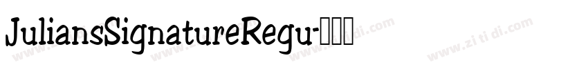 JuliansSignatureRegu字体转换