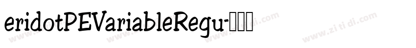 eridotPEVariableRegu字体转换