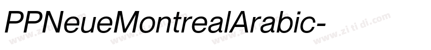 PPNeueMontrealArabic字体转换