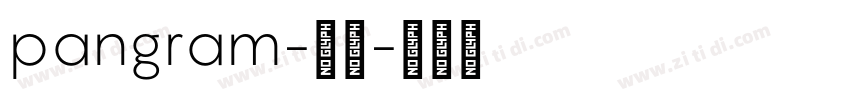 pangram-粗体字体转换
