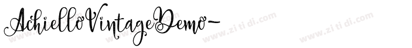 AchielloVintageDemo字体转换