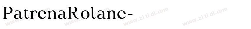 PatrenaRolane字体转换