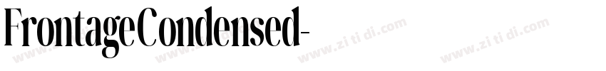 FrontageCondensed字体转换