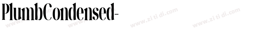 PlumbCondensed字体转换