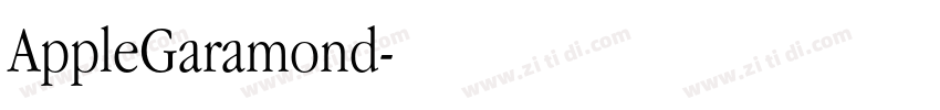 AppleGaramond字体转换