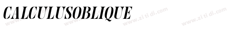 CalculusOblique字体转换