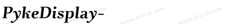 PykeDisplay字体转换 PykeDisplay字体转换