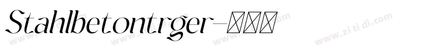 Stahlbetontrger字体转换