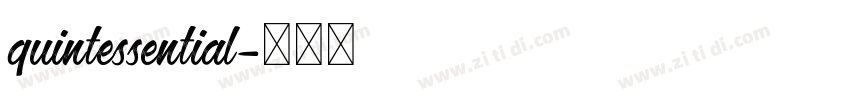 quintessential字体转换