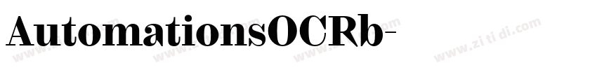 AutomationsOCRb字体转换