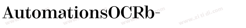 AutomationsOCRb字体转换