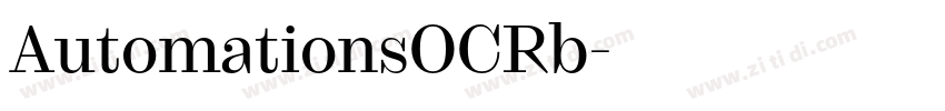 AutomationsOCRb字体转换