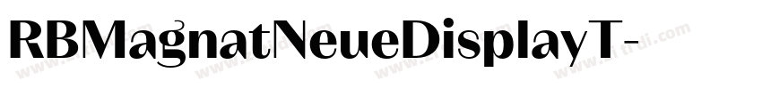 RBMagnatNeueDisplayT字体转换