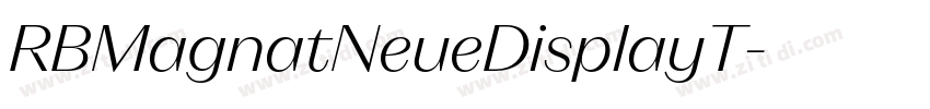 RBMagnatNeueDisplayT字体转换