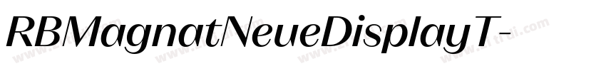 RBMagnatNeueDisplayT字体转换