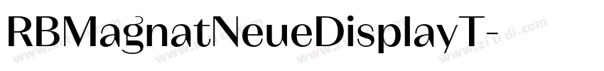 RBMagnatNeueDisplayT字体转换