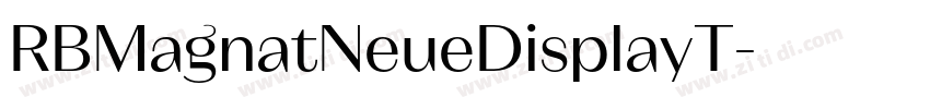 RBMagnatNeueDisplayT字体转换