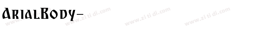 ArialBody字体转换