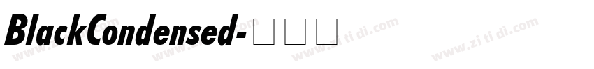 BlackCondensed字体转换