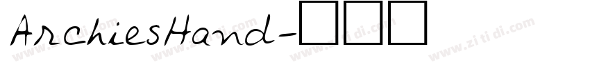 ArchiesHand字体转换