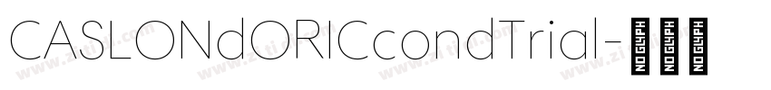 CASLONdORICcondTrial字体转换