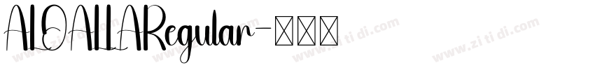 ALOALLARegular字体转换