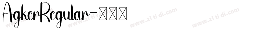 AgkerRegular字体转换