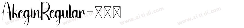 AkeginRegular字体转换