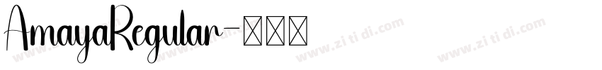 AmayaRegular字体转换