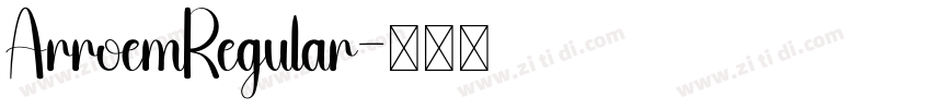 ArroemRegular字体转换