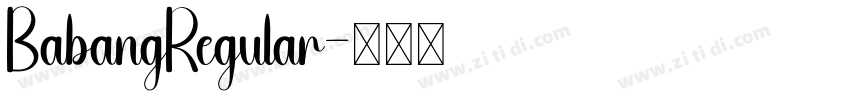 BabangRegular字体转换