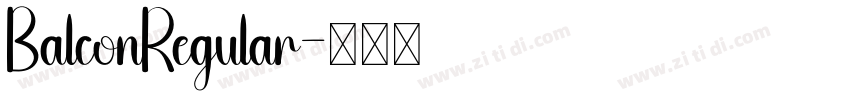 BalconRegular字体转换