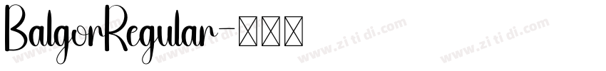 BalgorRegular字体转换