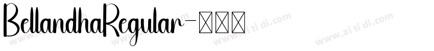 BellandhaRegular字体转换