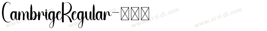 CambrigeRegular字体转换