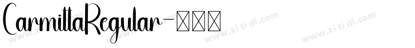 CarmittaRegular字体转换