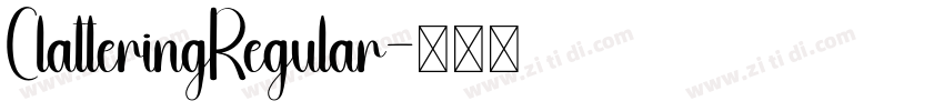 ClatteringRegular字体转换