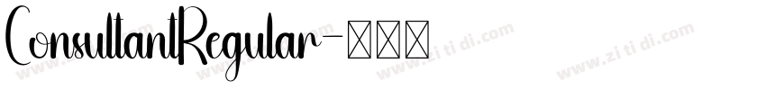 ConsultantRegular字体转换