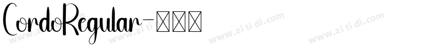 CordoRegular字体转换