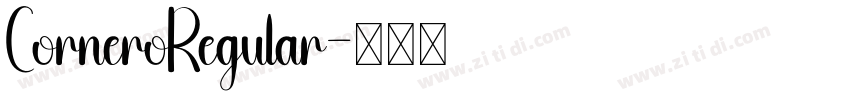CorneroRegular字体转换