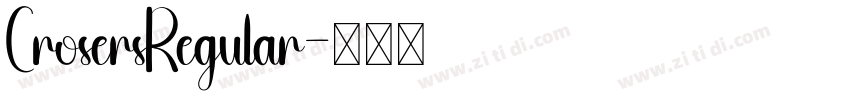 CrosersRegular字体转换