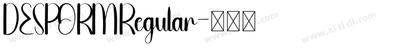DESPORMRegular字体转换