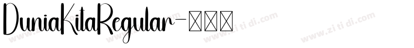 DuniaKitaRegular字体转换