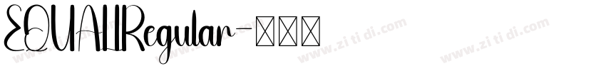 EQUALIRegular字体转换