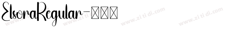 ElsoraRegular字体转换